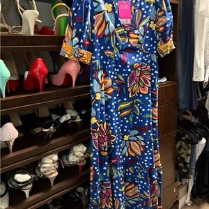 Target Blue Multicolor Floral Dress